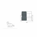 2-osobowa, zmotoryzowana sofa z 1 elektrycznym siedziskiem Gelso, nowoczesny design Viadurini
