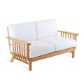 Sofa zewnętrzna 2 lub 3-osobowa z drewna tekowego Made in Italy z poduszkami - Sleepy