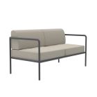 Sofa zewnętrzna ze stali różne rozmiary i poduszki Made in Italy - Arwen Viadurini