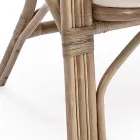 2-osobowa sofa ogrodowa do ogrodu z białymi rattanowymi poduszkami - Maurizia Viadurini