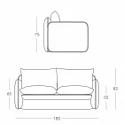 2 osobowa sofa zewnętrzna z tkaniny lub skóry - Mara by Slide Viadurini