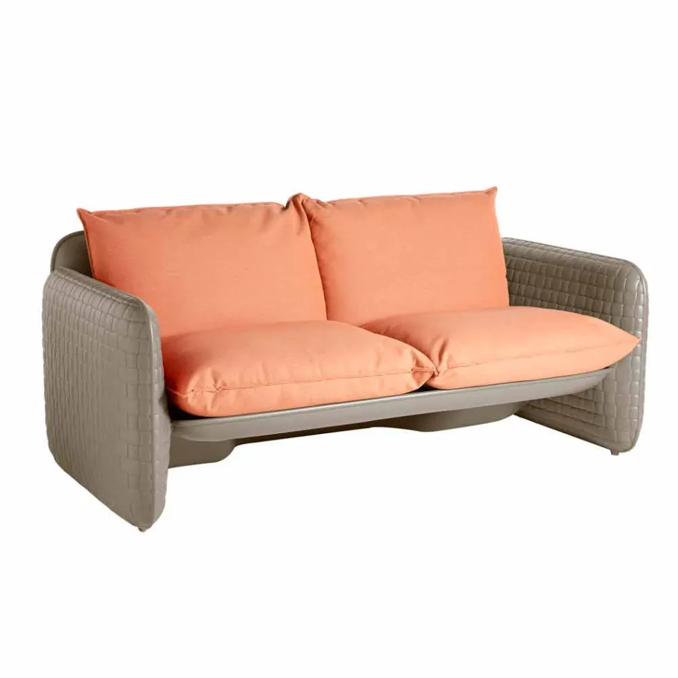 2 osobowa sofa zewnętrzna z tkaniny lub skóry - Mara by Slide Viadurini