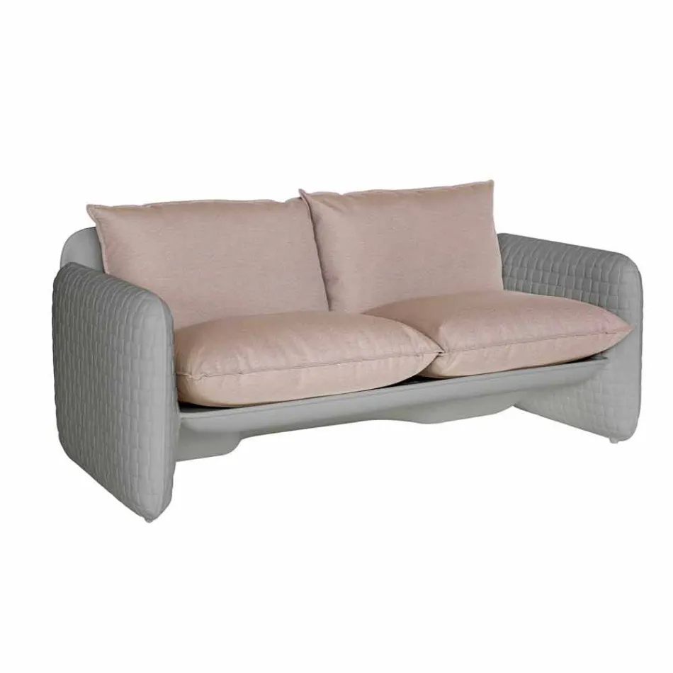 2 osobowa sofa zewnętrzna z tkaniny lub skóry - Mara by Slide Viadurini
