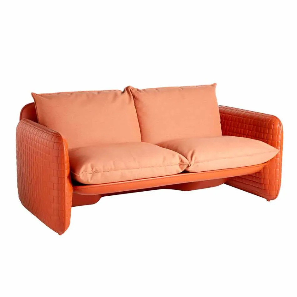2 osobowa sofa zewnętrzna z tkaniny lub skóry - Mara by Slide Viadurini