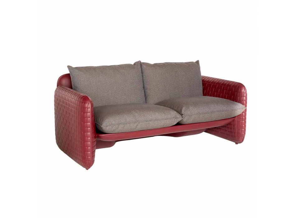 2 osobowa sofa zewnętrzna z tkaniny lub skóry - Mara by Slide Viadurini