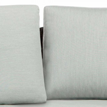 3-osobowa sofa zewnętrzna z metalu, liny i tkaniny Made in Italy - Mari