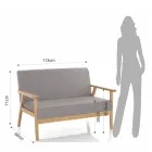 Sofa wykonana z litego drewna sosnowego - Xenon Viadurini