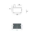 2-osobowa elektryczna sofa relaksacyjna, 2 elektryczne fotele Lilia, wyprodukowana we Włoszech Viadurini