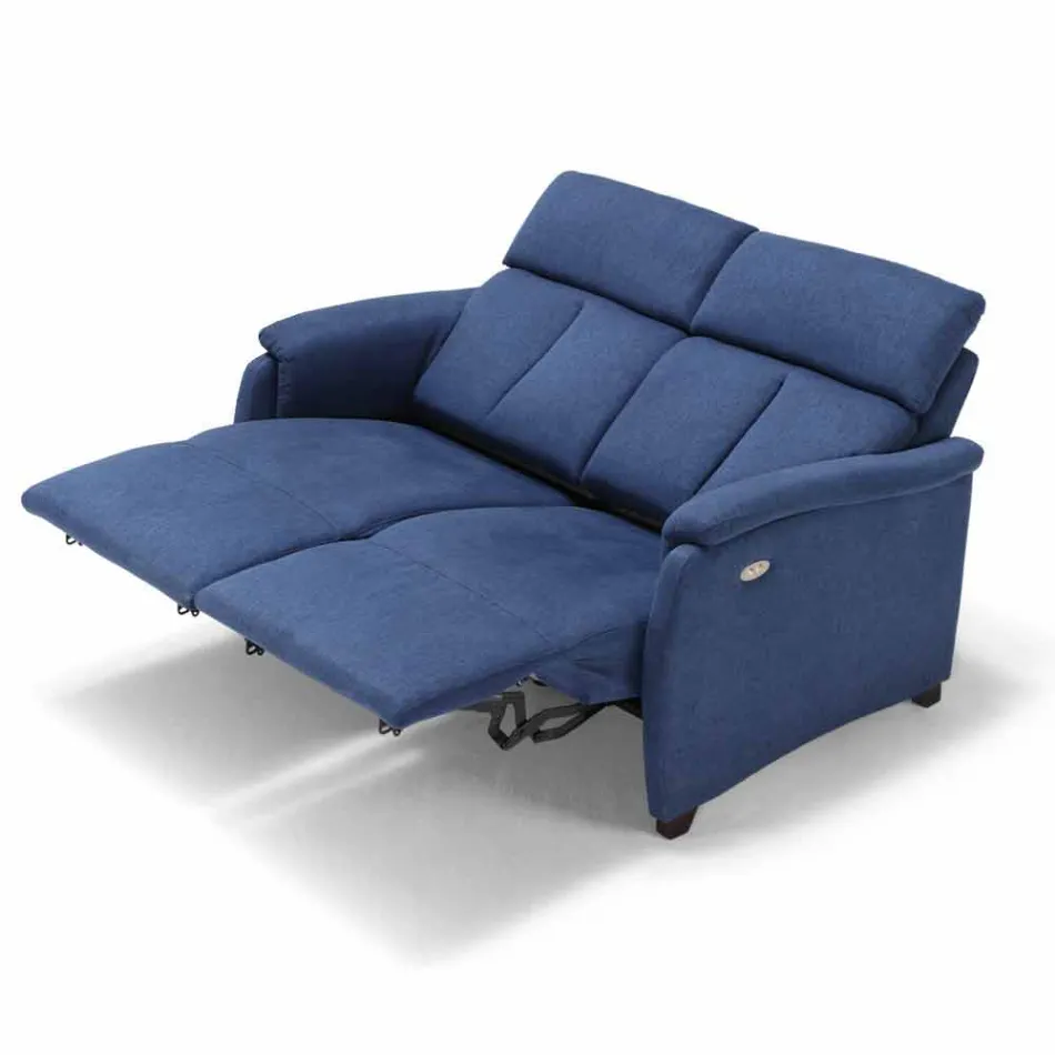 Elektryczna sofa relaksacyjna 2 słupki, 2 krzesła elektryczne Gelso, nowoczesny design Viadurini