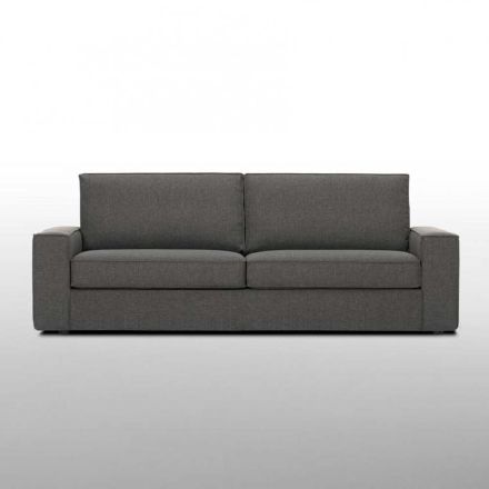 3-osobowa sofa do salonu z tkaniny w kolorze antracytowym Made in Italy - Normandia Viadurini