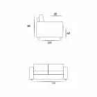 Nowoczesna sofa trzyosobowa z ekoskóry / tkaniny wyprodukowana we Włoszech Mora Viadurini