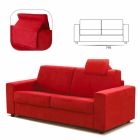 Nowoczesna sofa trzyosobowa z ekoskóry / tkaniny wyprodukowana we Włoszech Mora Viadurini
