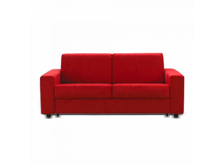 Nowoczesna sofa trzyosobowa z ekoskóry / tkaniny wyprodukowana we Włoszech Mora Viadurini