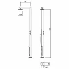 Prysznic zewnętrzny z chromowanej stali nierdzewnej z prysznicem ręcznym Made in Italy - Modeo Viadurini