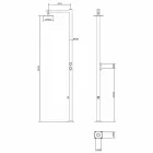 Prysznic zewnętrzny z chromowanej stali nierdzewnej ze spryskiwaczem Made in Italy - Modeo Viadurini