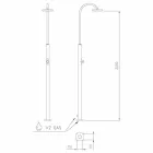 Stalowy prysznic ogrodowy z czasową baterią Made in Italy - Norton Viadurini