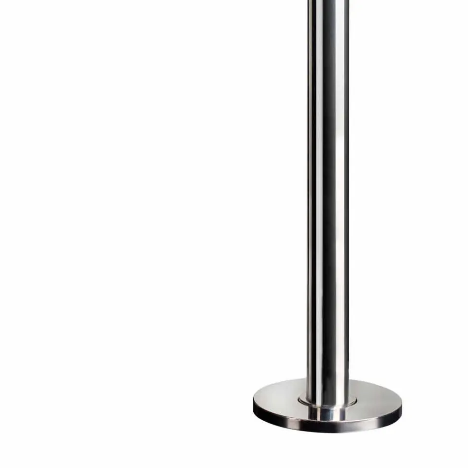 Prysznic ogrodowy ze stali nierdzewnej z okrągłą głowicą prysznicową Made in Italy - Norton Viadurini