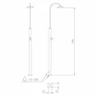 Prysznic ogrodowy ze stali nierdzewnej z okrągłą głowicą prysznicową Made in Italy - Norton Viadurini