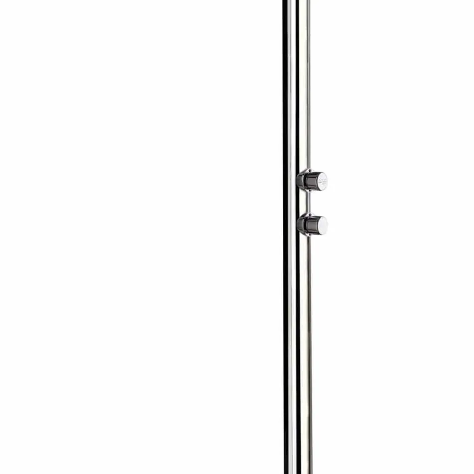 Prysznic ogrodowy z chromowanej stali nierdzewnej z myjką do stóp Made in Italy - Modeo Viadurini