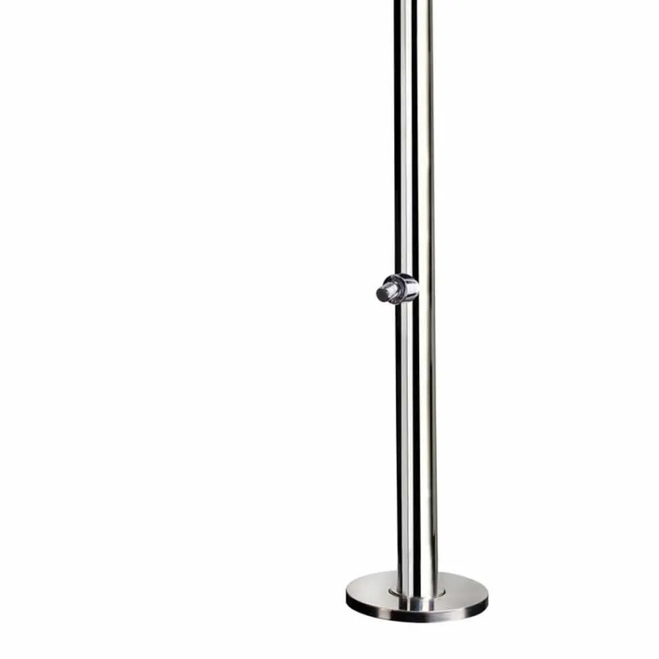 Prysznic ogrodowy z chromowanej stali nierdzewnej z myjką do stóp Made in Italy - Modeo Viadurini