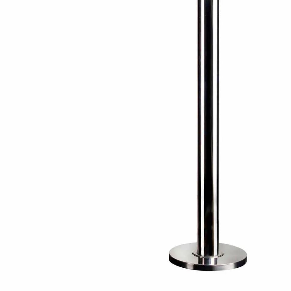 Prysznic zewnętrzny ze stali z mieszaczem i okrągłą głowicą prysznicową Made in Itay - Yuki Viadurini