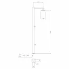 Prysznic zewnętrzny ze stali nierdzewnej z czasową baterią Made in Italy - Modeo Viadurini