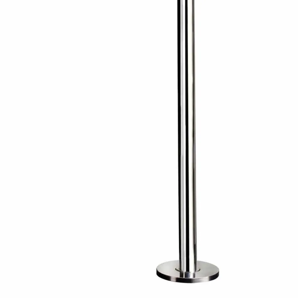 Prysznic zewnętrzny z chromowanej stali nierdzewnej z mieszaczem Made in Italy - Modeo Viadurini