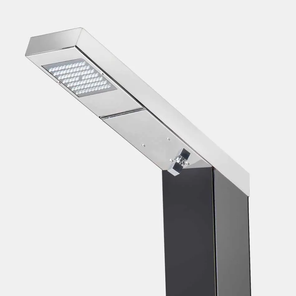 Solarny prysznic ogrodowy ze stali ze strumieniem wodospadu Made in Italy - Werner Viadurini