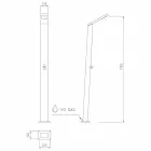 Solarny prysznic ogrodowy ze stali ze strumieniem wodospadu Made in Italy - Werner Viadurini
