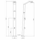 Solarny prysznic ogrodowy z malowanej na czarno stali nierdzewnej Made in Italy - Werner Viadurini