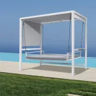 Zawieszona huśtawka ogrodowa z malowanego aluminium - Broccard Viadurini