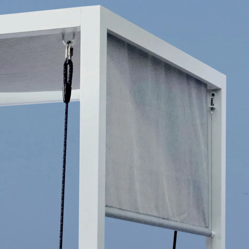 Zawieszona huśtawka ogrodowa wykonana z malowanego aluminium - Broccard Viadurini