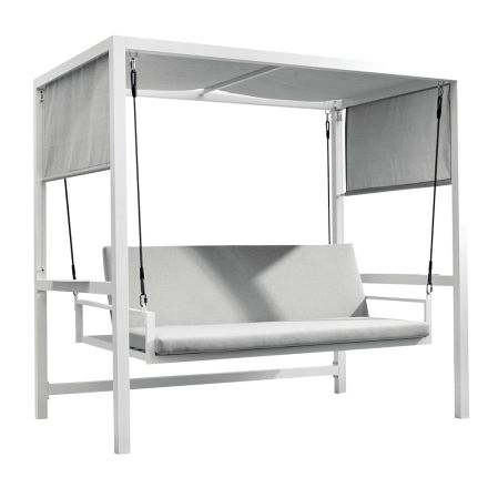 Zawieszona huśtawka ogrodowa z malowanego aluminium - Broccard Viadurini