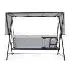 Huśtawka przekształcalna w łóżko do ogrodu ze stali i tkaniny - przypomnienie  Viadurini