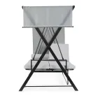 Huśtawka przekształcalna w łóżko do ogrodu ze stali i tkaniny - przypomnienie  Viadurini