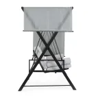 Huśtawka przekształcalna w łóżko do ogrodu ze stali i tkaniny - przypomnienie  Viadurini