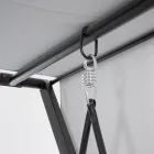 Huśtawka przekształcalna w łóżko do ogrodu ze stali i tkaniny - przypomnienie  Viadurini