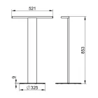 Podwójny Stojący Uchwyt na Ręcznik Umywalka z Białego lub Czarnego Aluminium - Alcade Viadurini