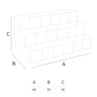 Wystawca butelek z trzema krokami Made in Italy - Capo Viadurini