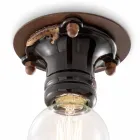 Projekt Reflektor sufitowy retro ceramiczne i metalowe Cloe Ferroluce Viadurini