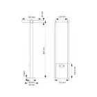 Zewnętrzny reflektor solarny LED z białego lub matowego czarnego aluminium - Agorio Viadurini