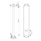 Zewnętrzny reflektor solarny LED z białego lub matowego czarnego aluminium - Agorio Viadurini