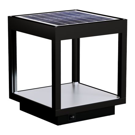 Przenośny reflektor solarny LED w kolorze białym, czarnym lub aluminium Corten - Bettina Viadurini
