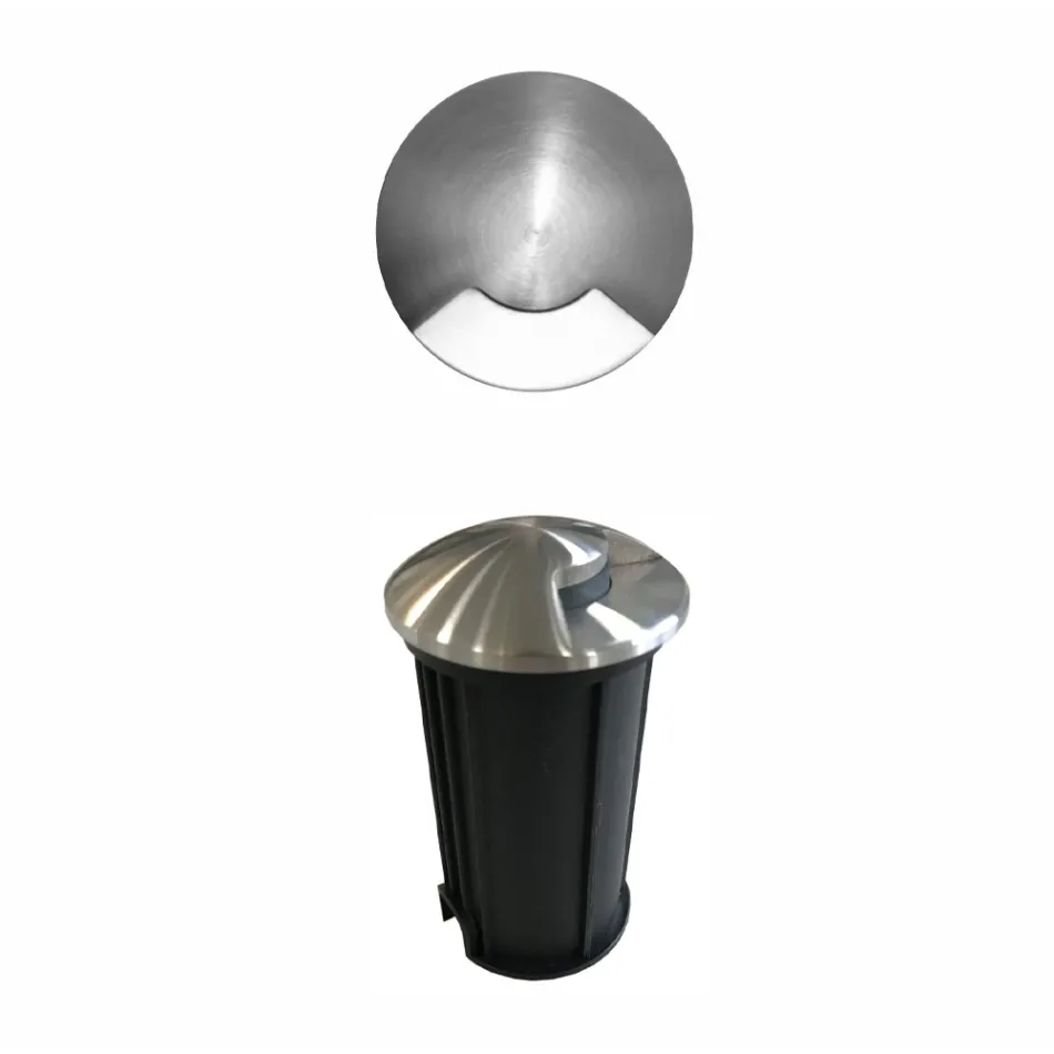 Okrągły reflektor LED 2W do użytku na zewnątrz ze stali nierdzewnej, 4 sztuki - Mayor Viadurini