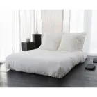 Kwadratowa poszewka na poduszkę z lnu kredowego lub dekoracja retro z haftem w kształcie kuli i ramką - łokieć Viadurini