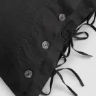 Prostokątna poszewka na łóżko z białego lub czarnego lnu z guzikami i sznurowadłami - Agora Viadurini