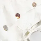 Prostokątna poszewka na łóżko z białego lub czarnego lnu z guzikami i sznurowadłami - Agora Viadurini