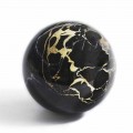 Przycisk do papieru Sphere z błyszczącego czarnego marmuru Portoro Made in Italy Quality - Sphere