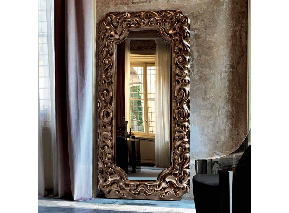 Fiam Veblèn Nowe lustro ścienne w stylu barokowym wykonane we Włoszech Viadurini