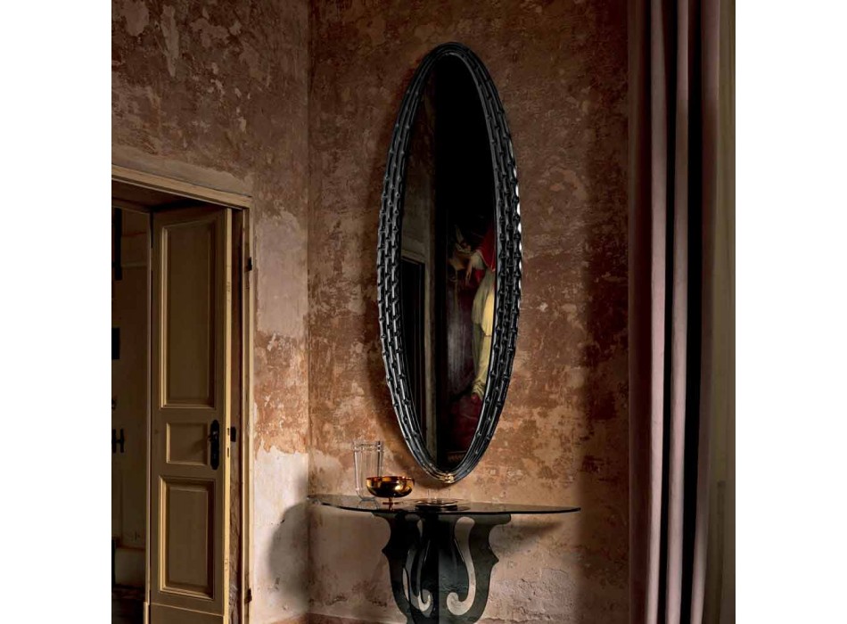 Eliptyczne lustro ścienne Fiam Veblèn Pasha wykonane we Włoszech Viadurini